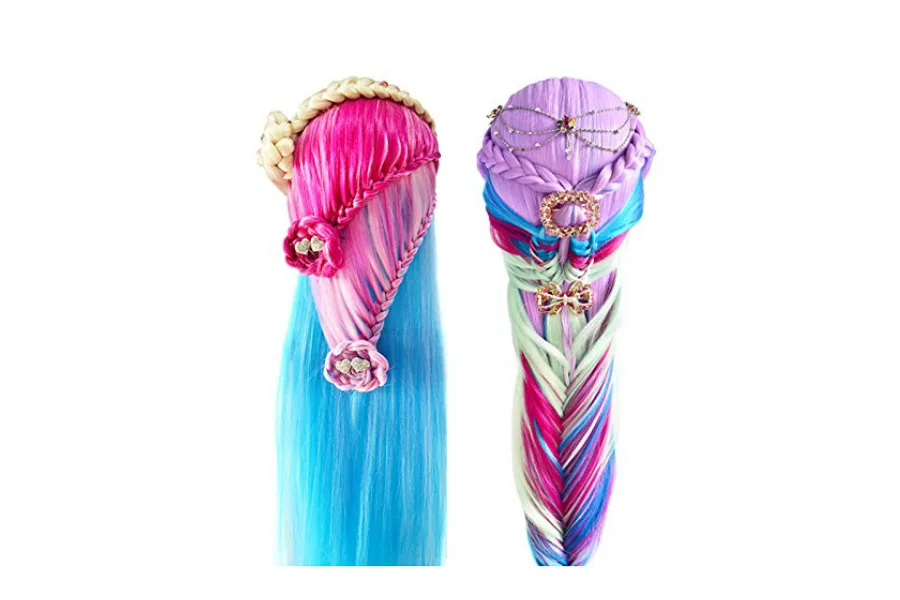The best gift for a tween girl: A hair mannequin head + how to do a dutch braid