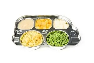 The no glass, no plastic, drive your carrots to school plate
