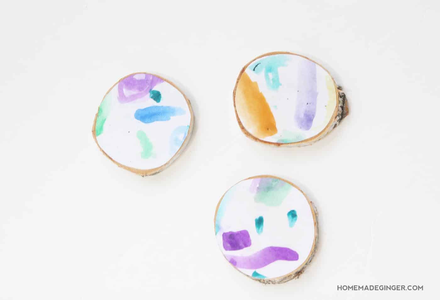 DIY Mother's Day gifts that kids can make: Kid's Art Coaster by Homemade Ginger at Mod Podge Rocks