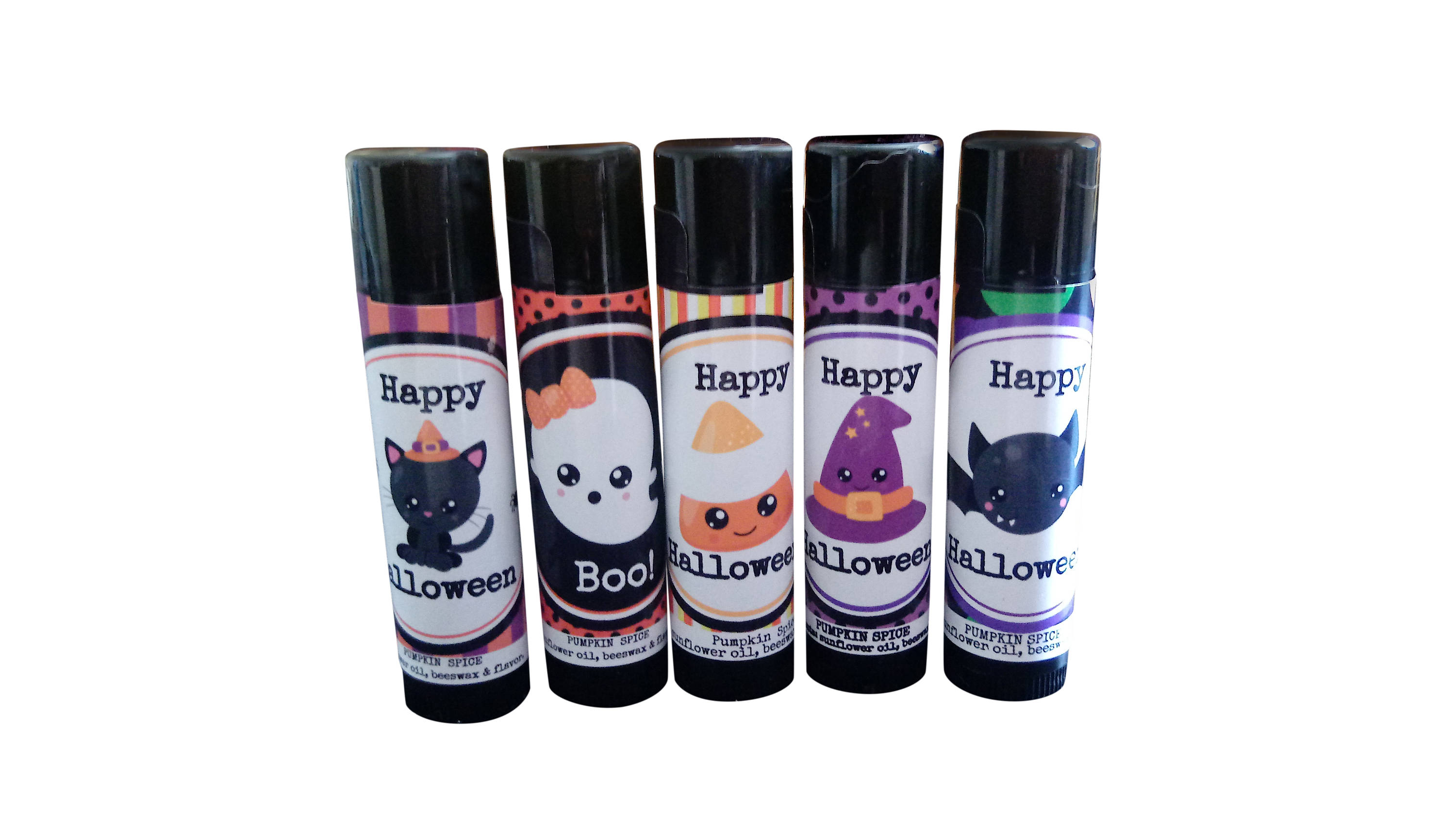 Non-candy Halloween treats: Halloween lip balms | Personalized by DJ