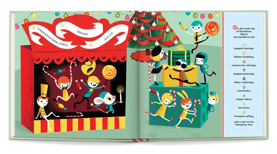 The 12 Days of Christmas: One of many personalized book options for kids from I See Me! books