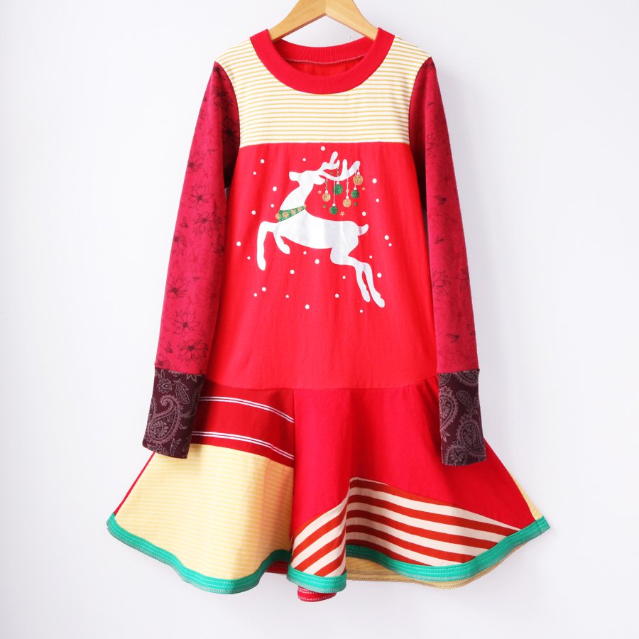non-traditional holiday dresses from Courtney Courtney: Handmade reindeer dress