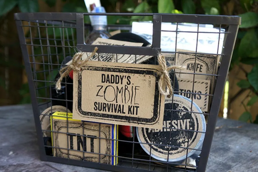 Free printables pack for a Daddy's Zombie Survival Kit for Father's Day: WIN!