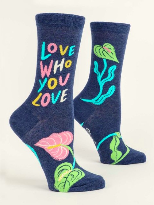 Blue Q Love Who You Love socks are a great Valentine's Day gift for a friend
