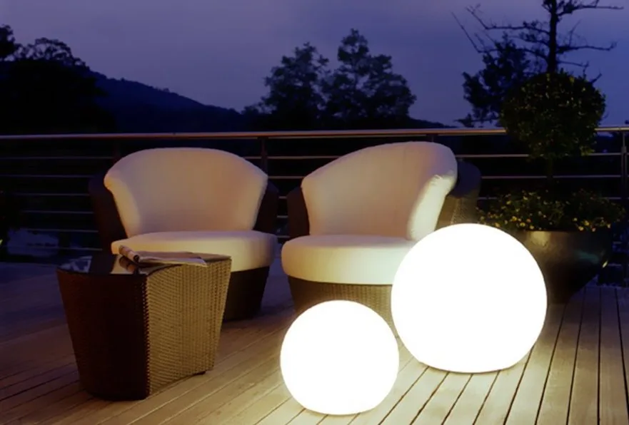 Cool outdoor lighting ideas: Waterproof, rechargeable LED globe lights that change color too!