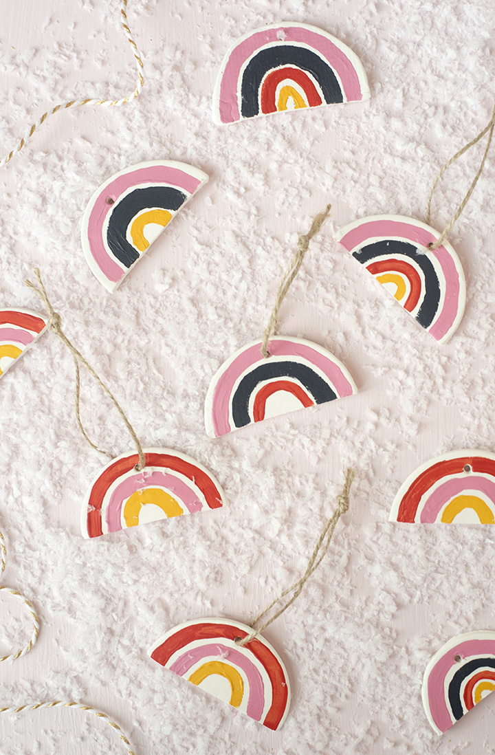 Rainbow crafts for St. Patrick's Day: DIY clay rainbow ornaments | Alice & Lois