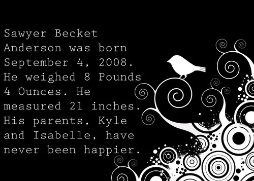 Birth Announcements on Acid