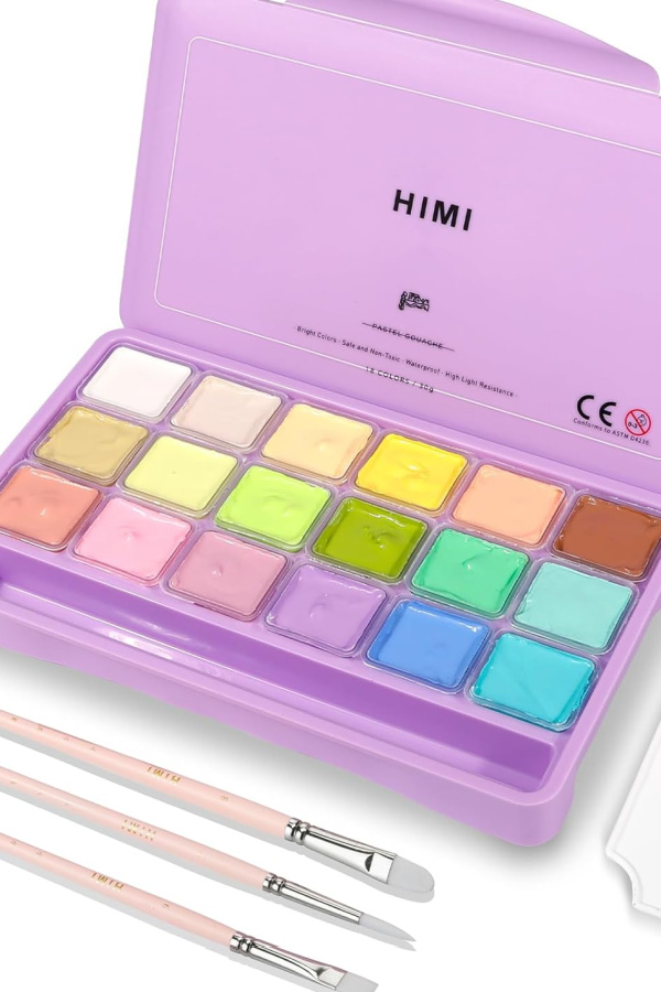 Pastel gouache paint set: Easter basket gifts for teens and tweenns