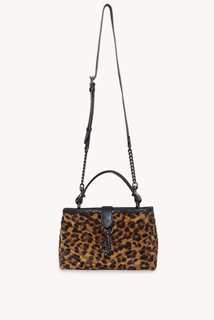 Rebecca Minkoff leather satchel bag with a practical shoulder strap, now on sale!