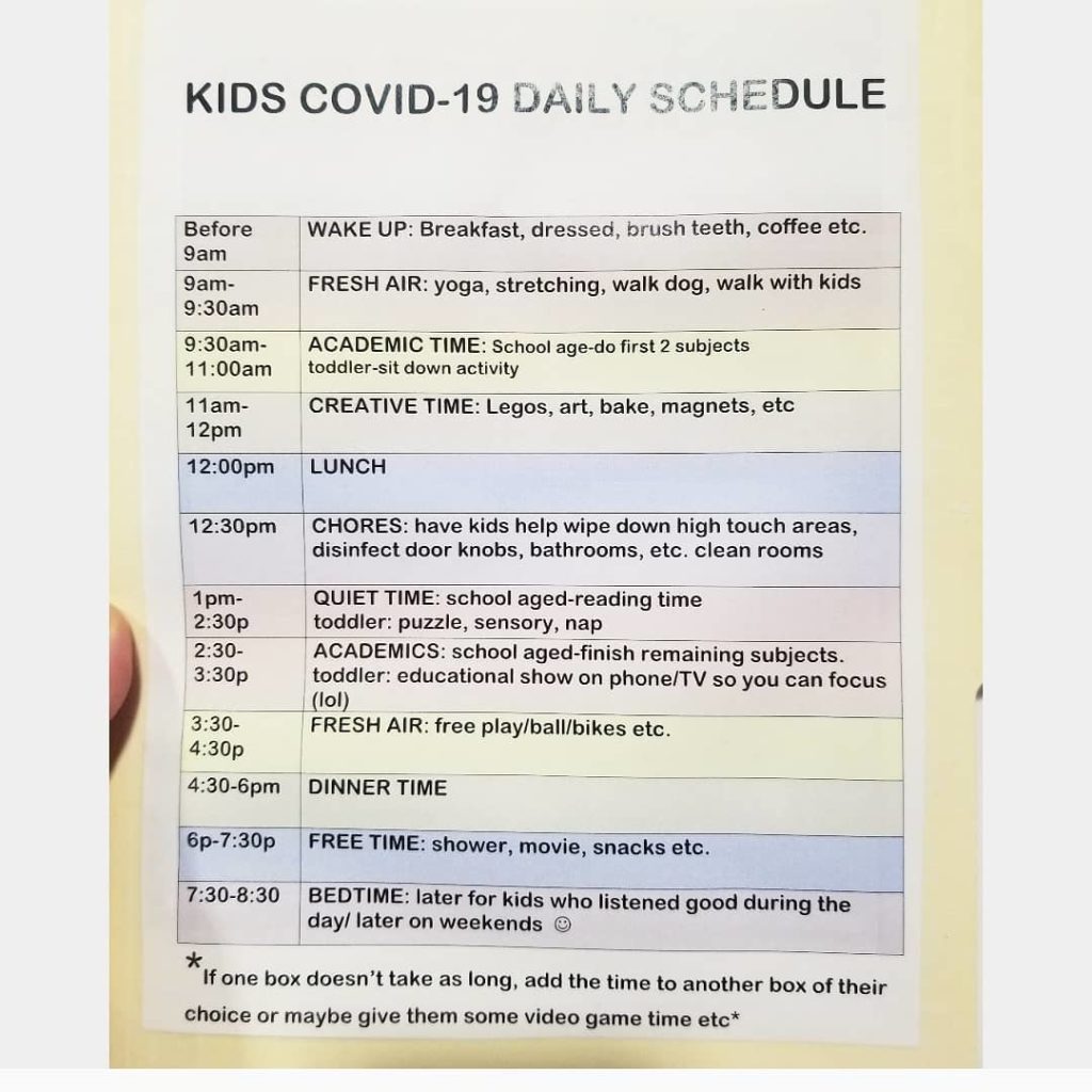 Homeschool schedules for home learning: Lots of detail can help, via Jazz Galaxy Curls