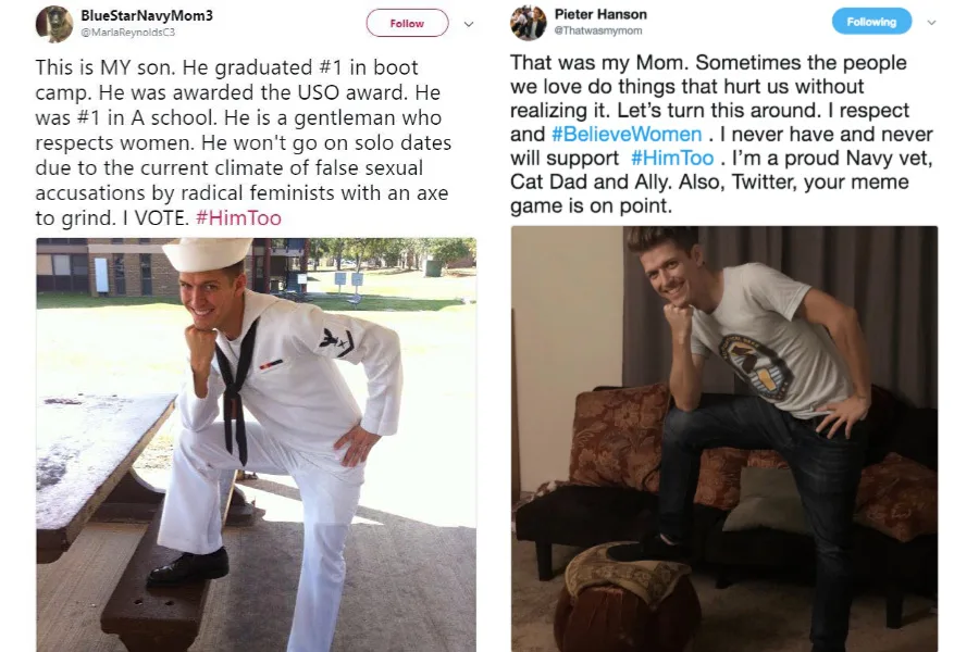 The viral tweets between a #himtoo mom and a #metoo son that captivated the internet. The whole story here