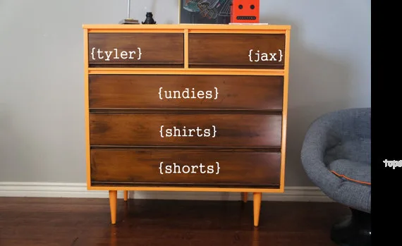 Personalized drawer labels for kids