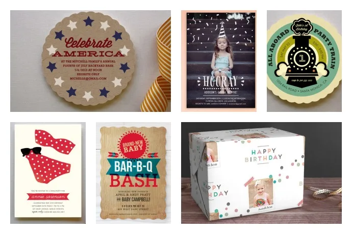 Cool custom invitations and other supplies for summer celebrations via Cool Mom Picks
