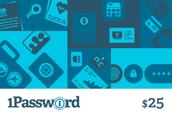 Practical stocking stuffers: A 1Password gift card for someone who's been putting off changing all their passwords --and keeping them safe