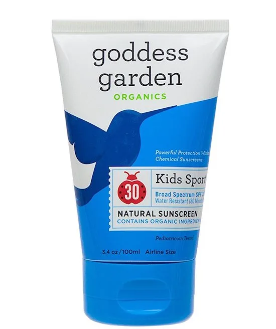Most affordable safe sunscreens for kids 2018: Goddess Garden Kids Sport