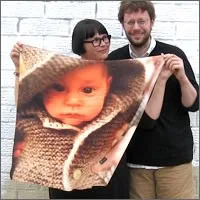 Custom scarves from Hayden-Harnett - Baby wearing in a whole different kind of way