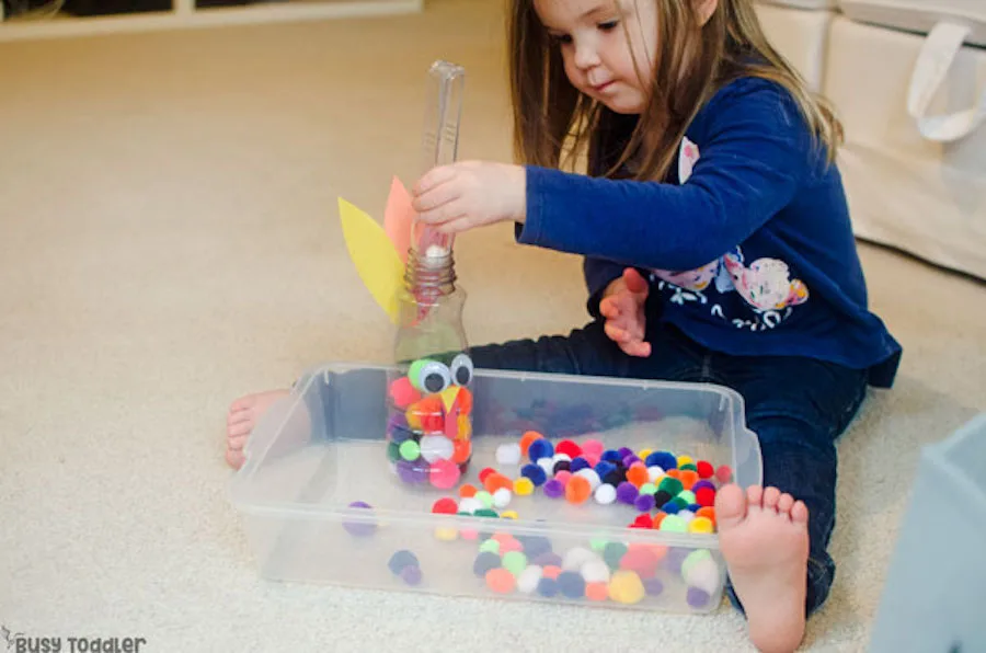 Educational activities for preschoolers: Feed the Turkey at Busy Toddler