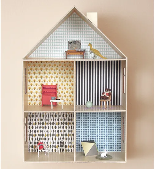 This DIY dollhouse delights (with free wallpaper designs, no less)
