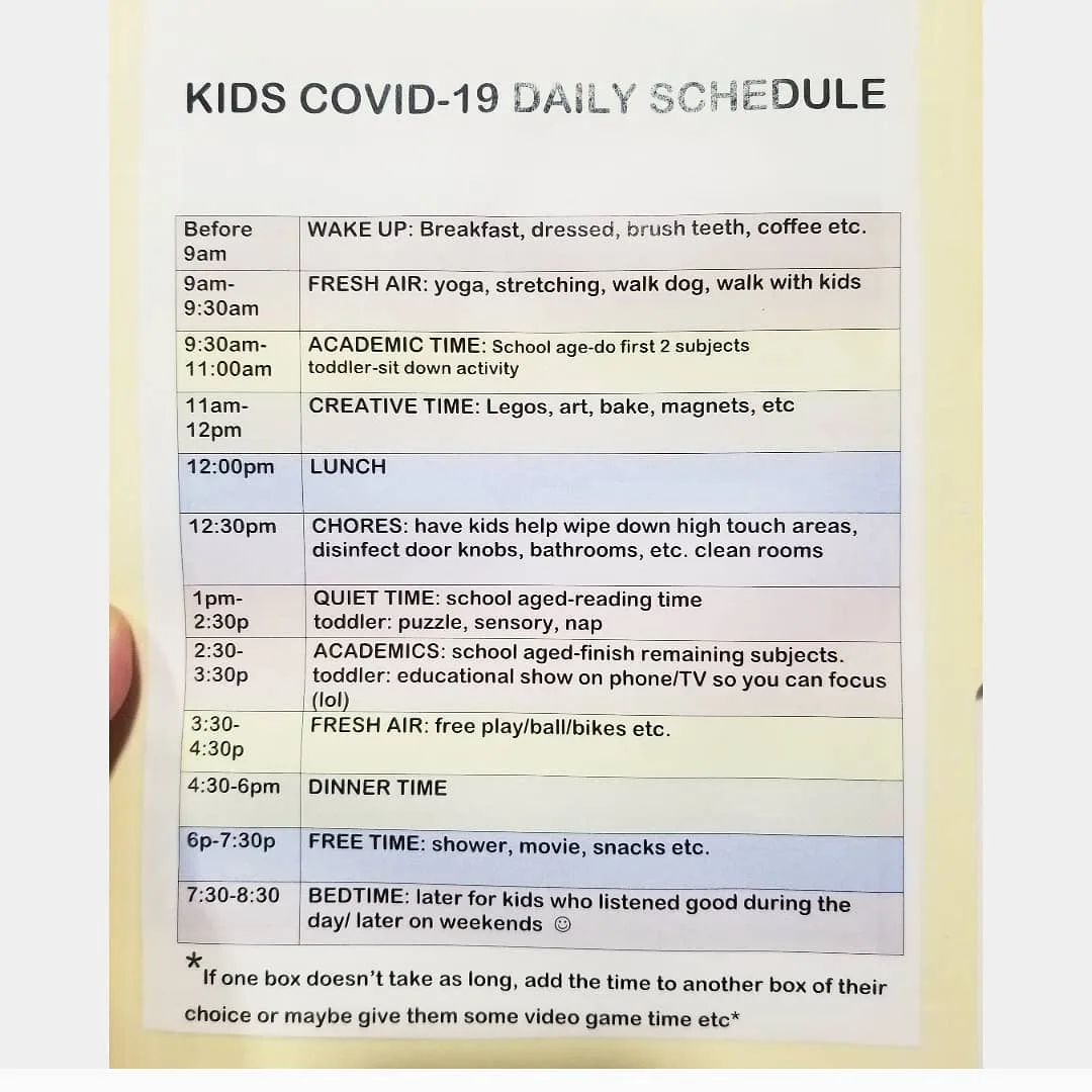 Homeschool schedules for home learning: Lots of detail can help, via Jazz Galaxy Curls