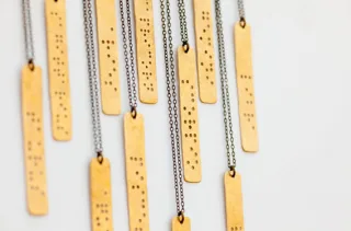 Beautiful braille jewelry: understatement is always in style