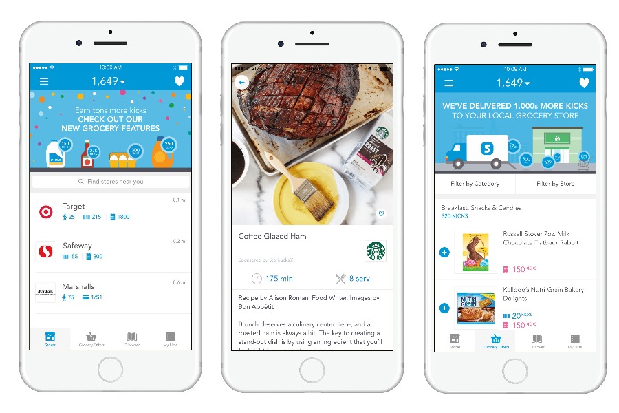 Earn free gift cards for shopping with ShopKick: Now even easier with a new grocery feature