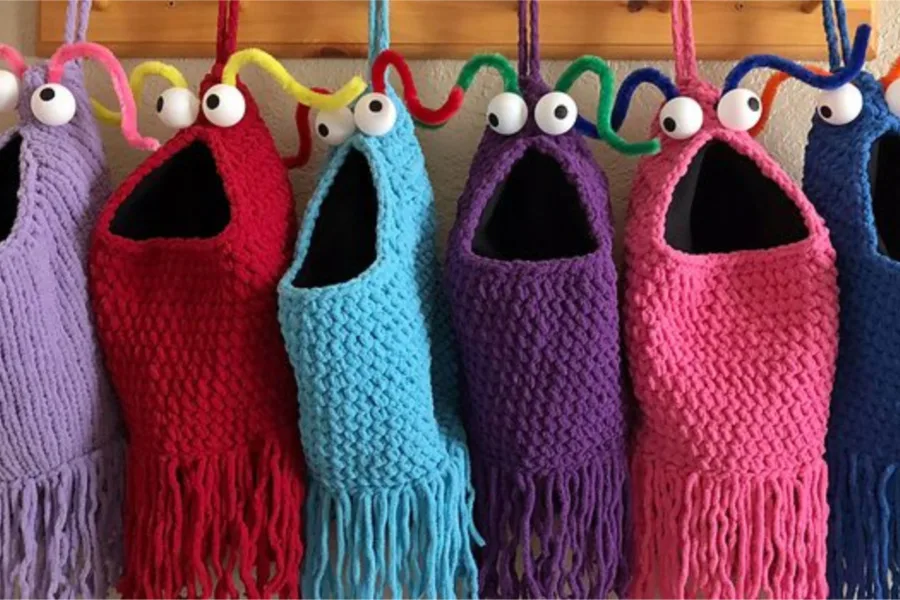 Free crochet Yip Yips stocking pattern for Muppets fans