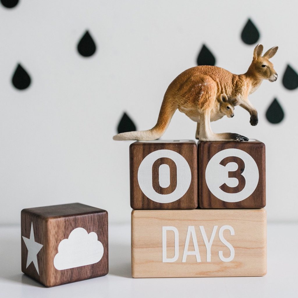 Best baby shower gifts under $50: Handmade milestone baby age blocks | Cool Mom Picks Baby Shower Gift Guide