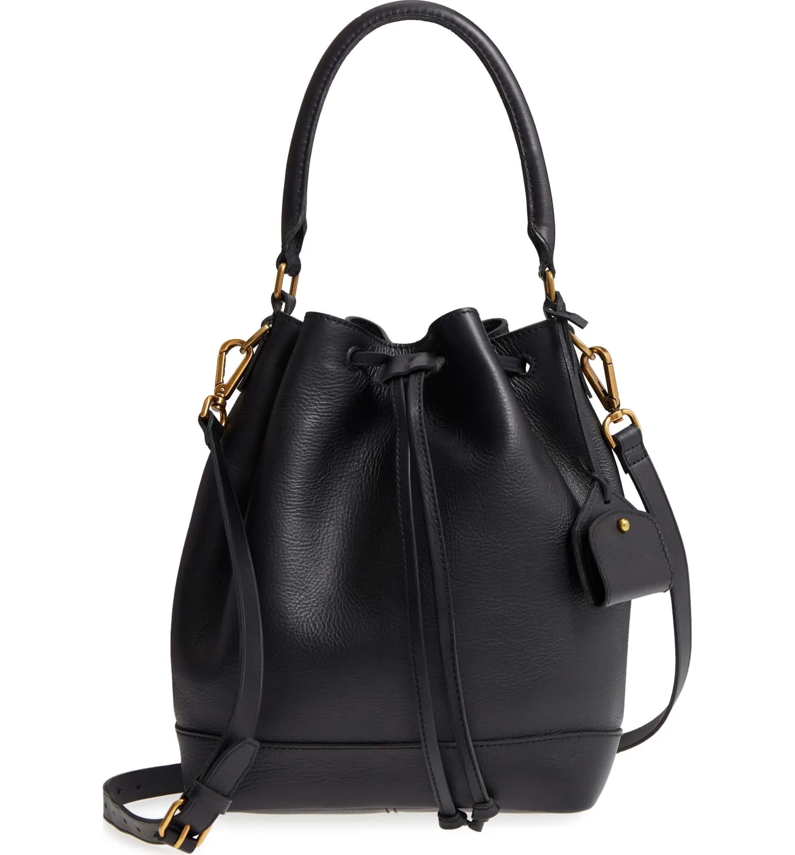 Madewell leather bucket bag now 50% off at Nordstrom