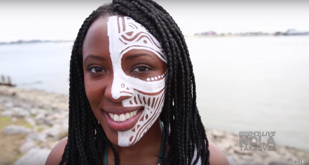 Best face painting video tutorials: Beyonce' Lemonade inspired face paint video tutorial by Laolu Senbanjo on Essence Live