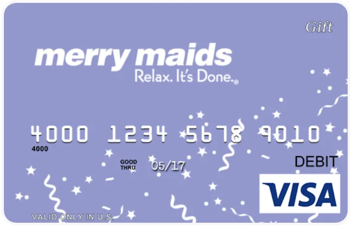 Great Mother's Day gifts for a new mom: A gift card to a cleaning service!