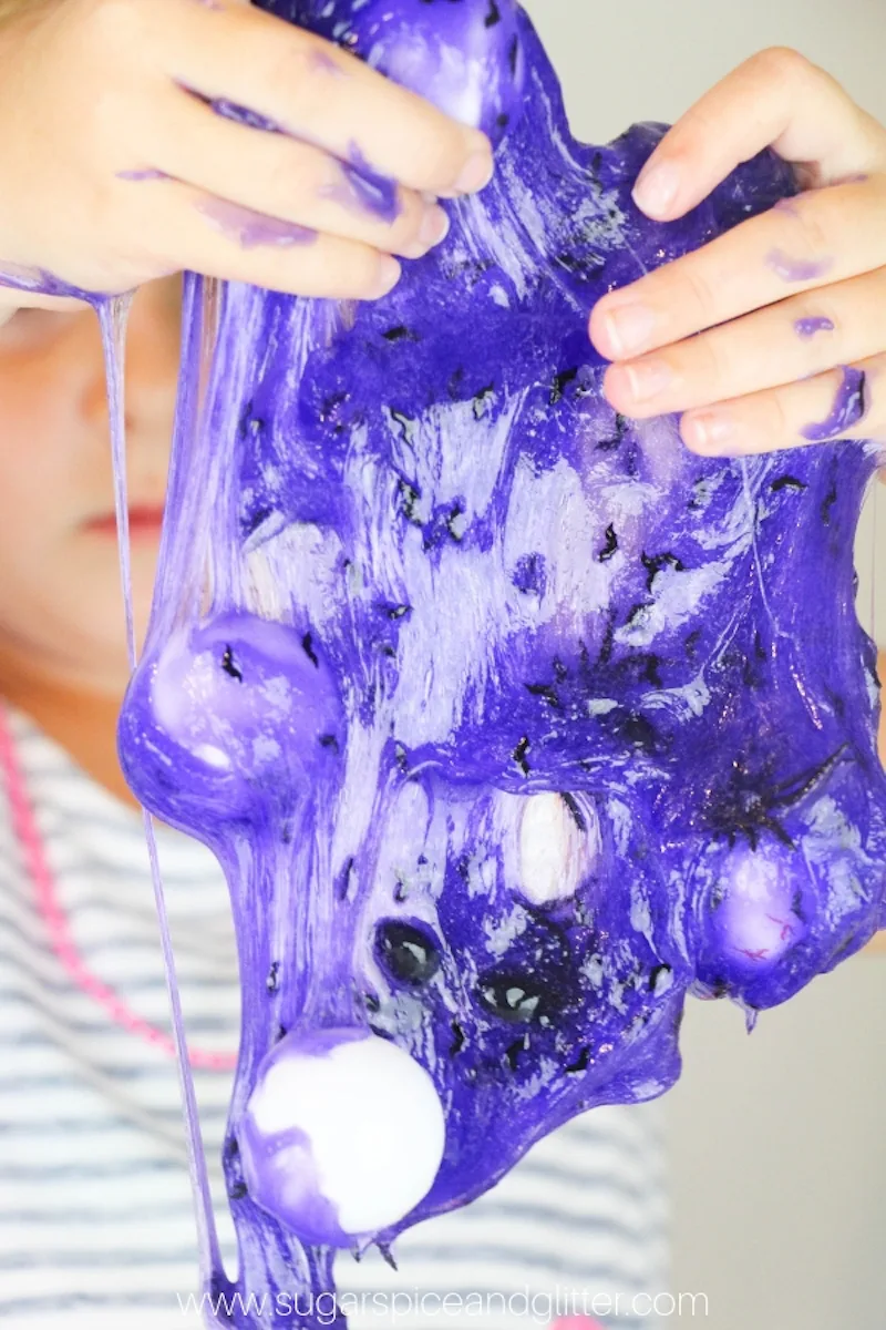 Halloween crafts for kids: Witches brew slime at Sugar Spice and Glitter