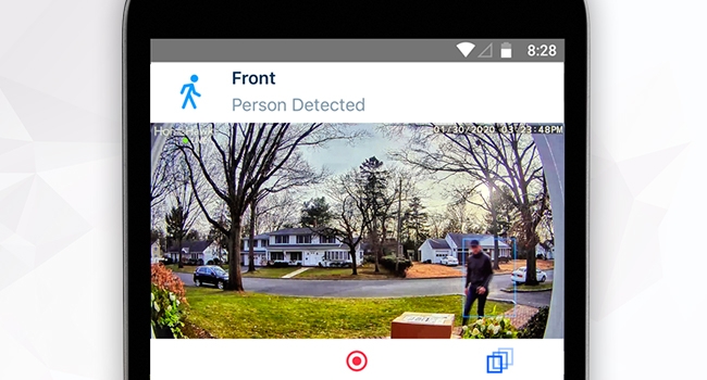 Panasonic HomeHawk Window security camera has Person Detection to eliminate recording cars and other unnecessary objects