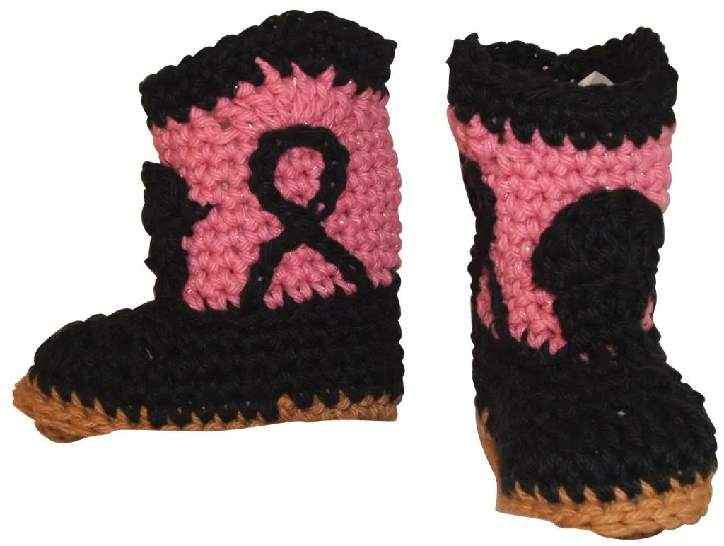 These booties are made for gawking (and raising money for breast cancer research)