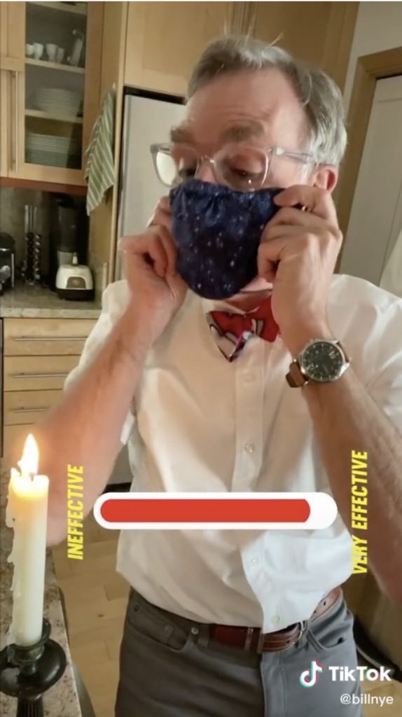 Bill Nye explains the benefits and effectiveness of face masks to kids (and adults!) in just seconds | cool mom picks