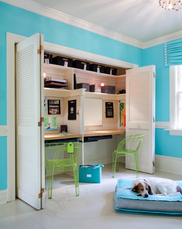 Kids' workspace ideas: Closet Workspace by Kathy Corbet Interiors