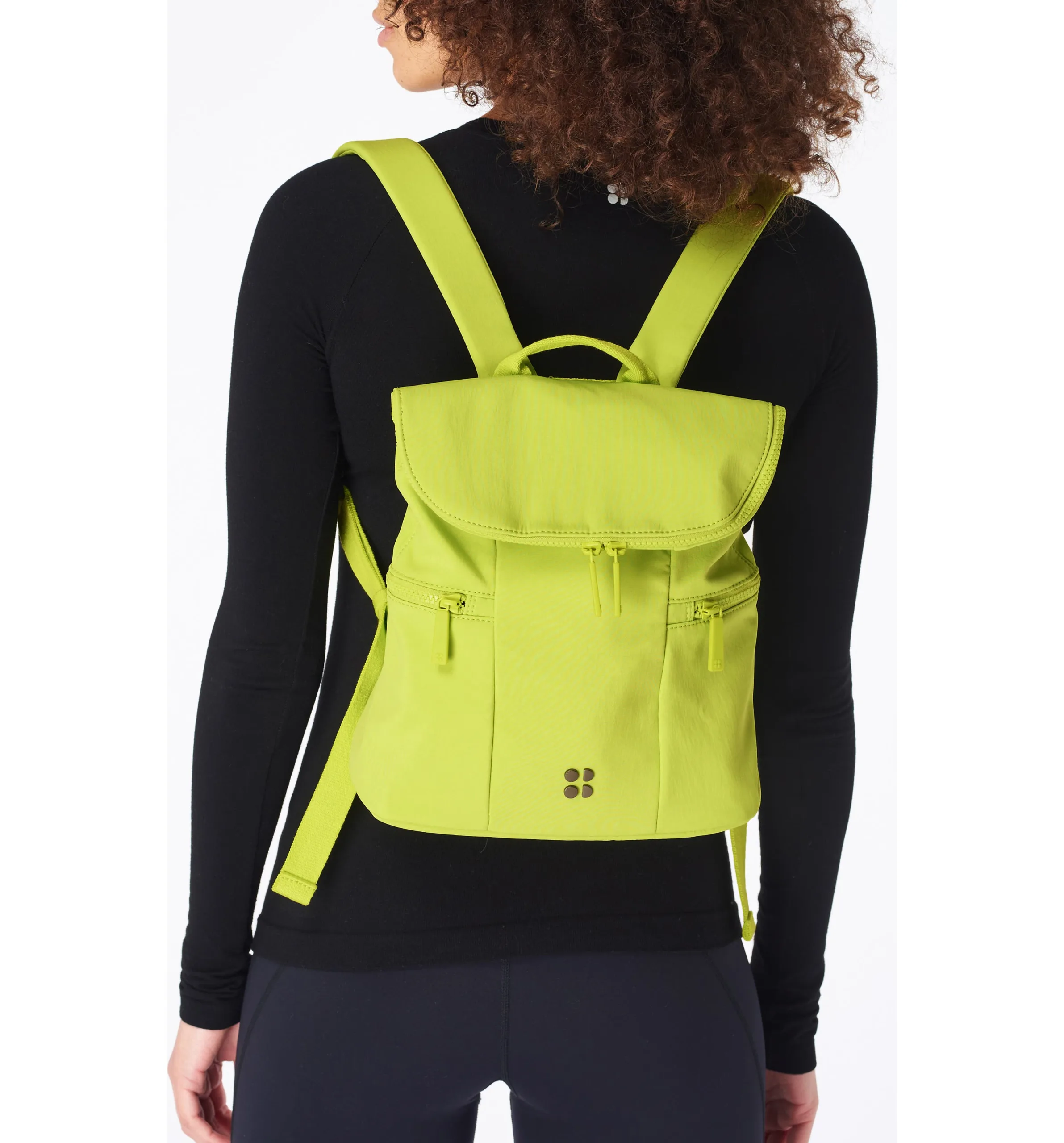 Cute summer backpacks: lime mini pack from Sweaty Betty