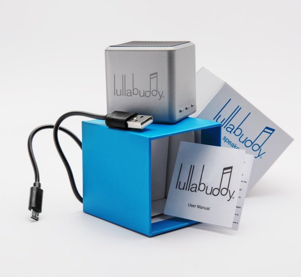 Best baby shower gifts under $50: Lullabuddy speaker preloaded with Mae Robertson