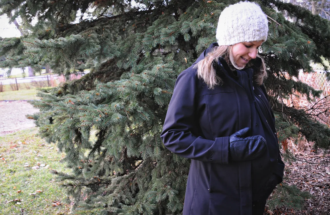 Turn your own outerwear into a maternity coat with Make My Belly Fit