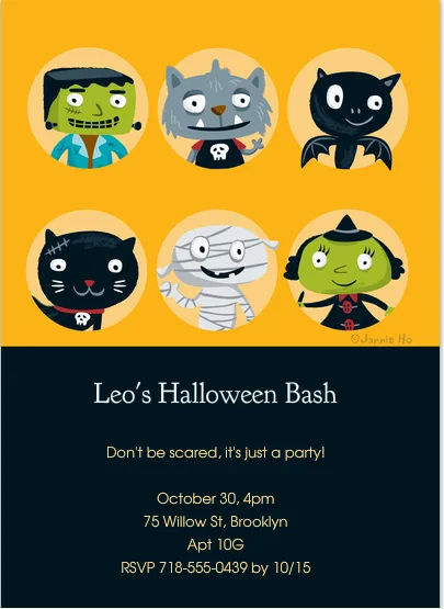 Frighteningly artful Halloween invitations
