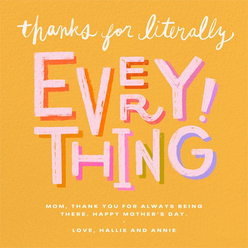 Great Mother's Day ecards: Literally Everything at Paperless Post
