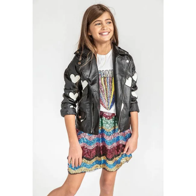 A 9 year old girl picks her favorite clothes for a 9 year old girl - durable leggings in every color from Primary