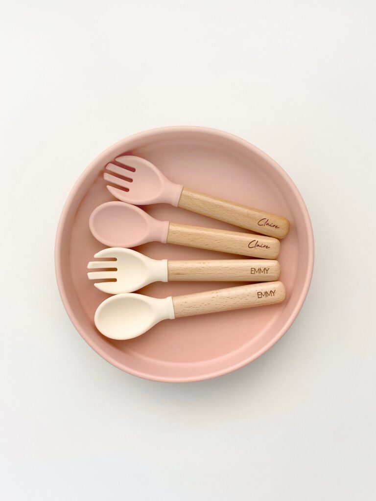 Best baby gifts under $15: Personalized baby spoon and fork set