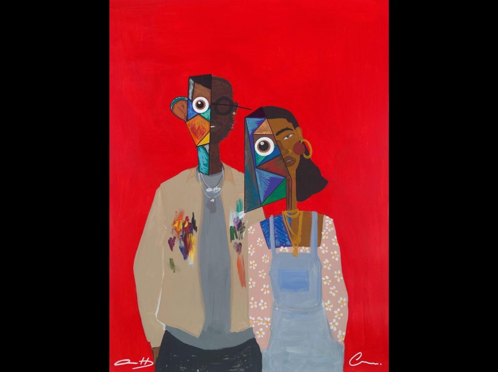 Signed artwork by Ali-Baseer and Holly Sew Trill : Bid now with proceeds supporting Black artists