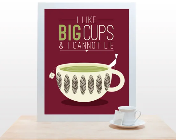 Coffee and tea typography poster - noodlehug