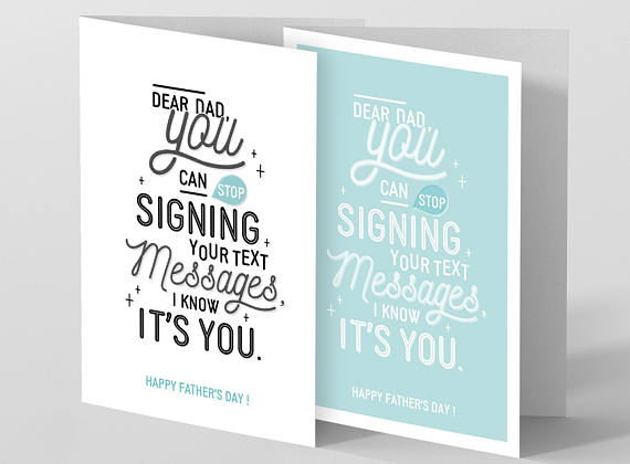 Funny Father’s Day Cards: Stop Signing Your Texts Card from Agathe Papeterie