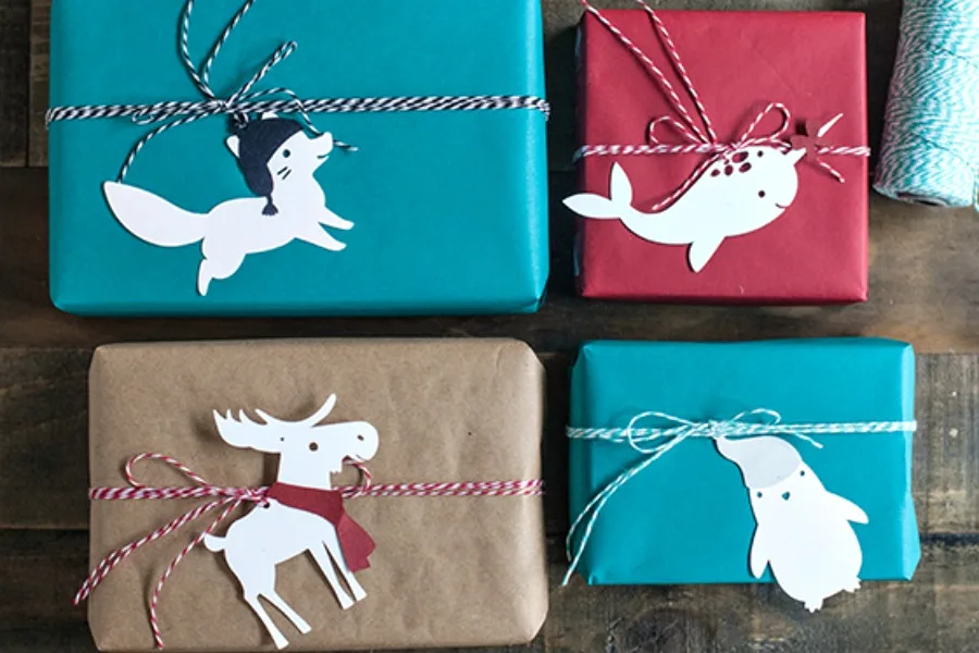 A great big list the best free printable gift tags for the holidays, like these arctic animals printables from Lia Griffith.