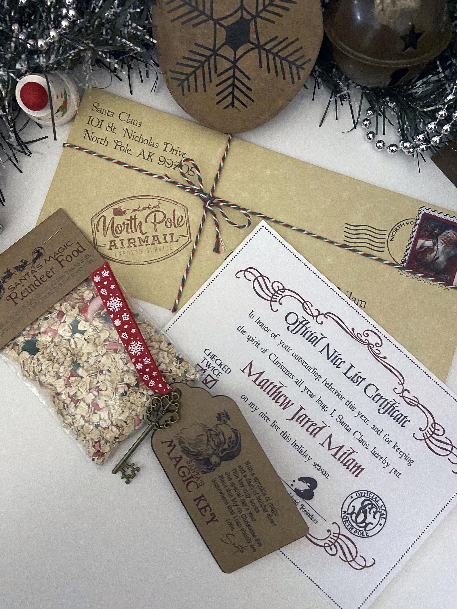 Order your own customized letter from Santa at Bayside Christmas Etsy shop.