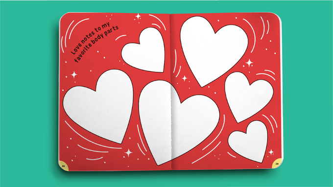Love notes to my body parts: one of the activity pages in the new Reel Girls Journal