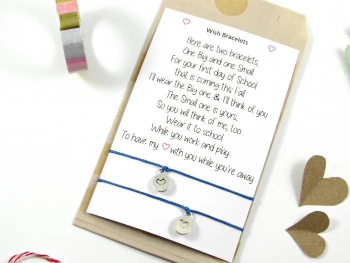 Kids anxious about going back to school: Back to School Bracelets Set from BellaElisheva