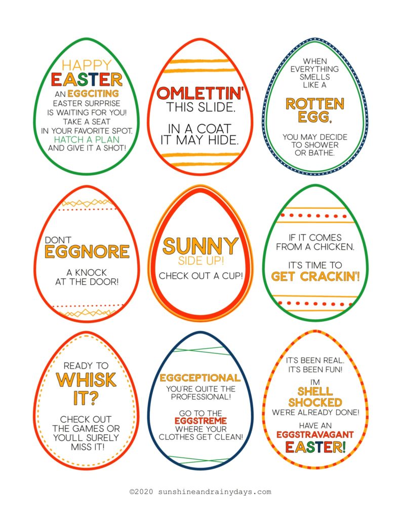 Make Easter special for kids with these printable scavenger hunt clues from Sunshine and Rainy Days
